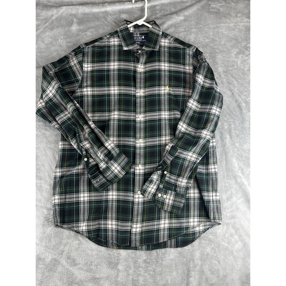 Polo by Ralph Lauren Other - Polo Ralph Lauren Green Plaid Flannel Long Sleeve Button Up Shirt Mens Sz‎ L